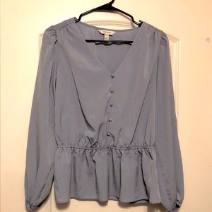 Nine West Womens Medium Pale Blue Shirt